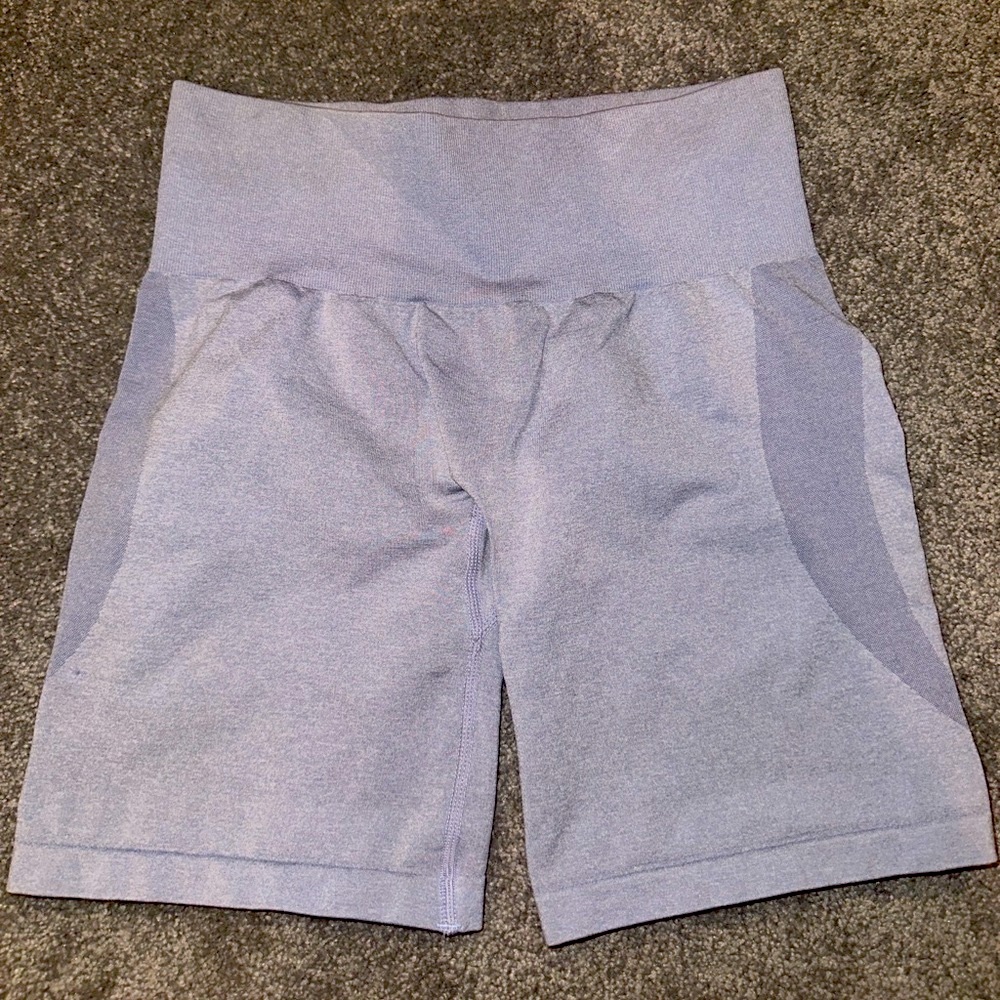 NVGTN periwinkle contour seamless shorts
